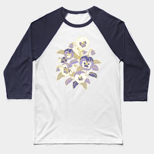 Very Peri Pansies Baseball T-Shirt